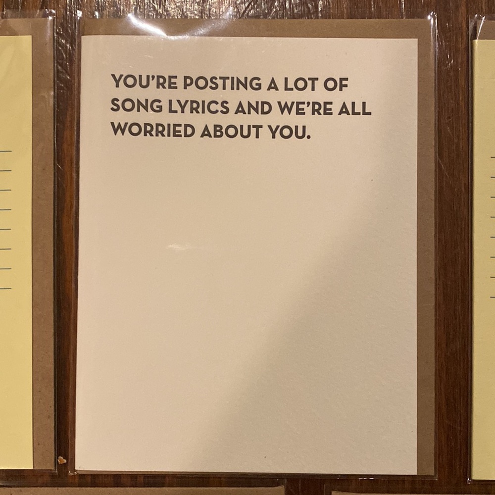 Set of 5 sarcastic, sassy notecards.high quality Sapling Press heavyweight cards - Picture 3 of 8